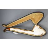 A large craved 'Dionysus' meerschaum pipe, cased