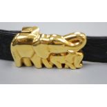 A Cartier elephant clasp belt
