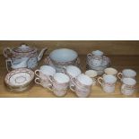 An English porcelain tea / coffee set, circa 1815CONDITION: No maker's marks