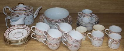 An English porcelain tea / coffee set, circa 1815CONDITION: No maker's marks