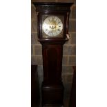 A George III banded oak eight-day longcase clock by Samuel Ashton, Macclease'd [Macclesfield],