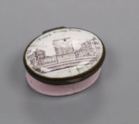 A late 18th century South Staffordshire oval enamel patch box