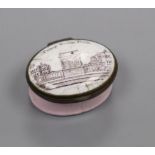 A late 18th century South Staffordshire oval enamel patch box