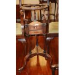 A George III and later mahogany wash stand, H.80cm