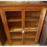 A Victorian pine wall cabinet, W.93cm, D.30cm, H.113cm