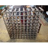 A 90 bottle wine rack, W.90cm, D.23cm, H.100cm