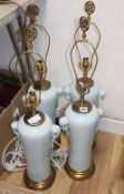 A set of four modern Chinese table lamps
