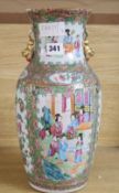 A 19th century Canton famille rose vase, height 36cm