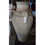 A Grecian style terracotta garden urn, H.75cm