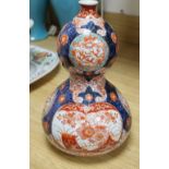 A Japanese Imari gourd shaped vase, height 30cm