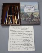 A collection of Mont Blanc waterman cross Sheafer and other fountain pens and pencils