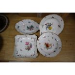 A quantity of 19th / 20th century Meissen flower painted plates or dishes