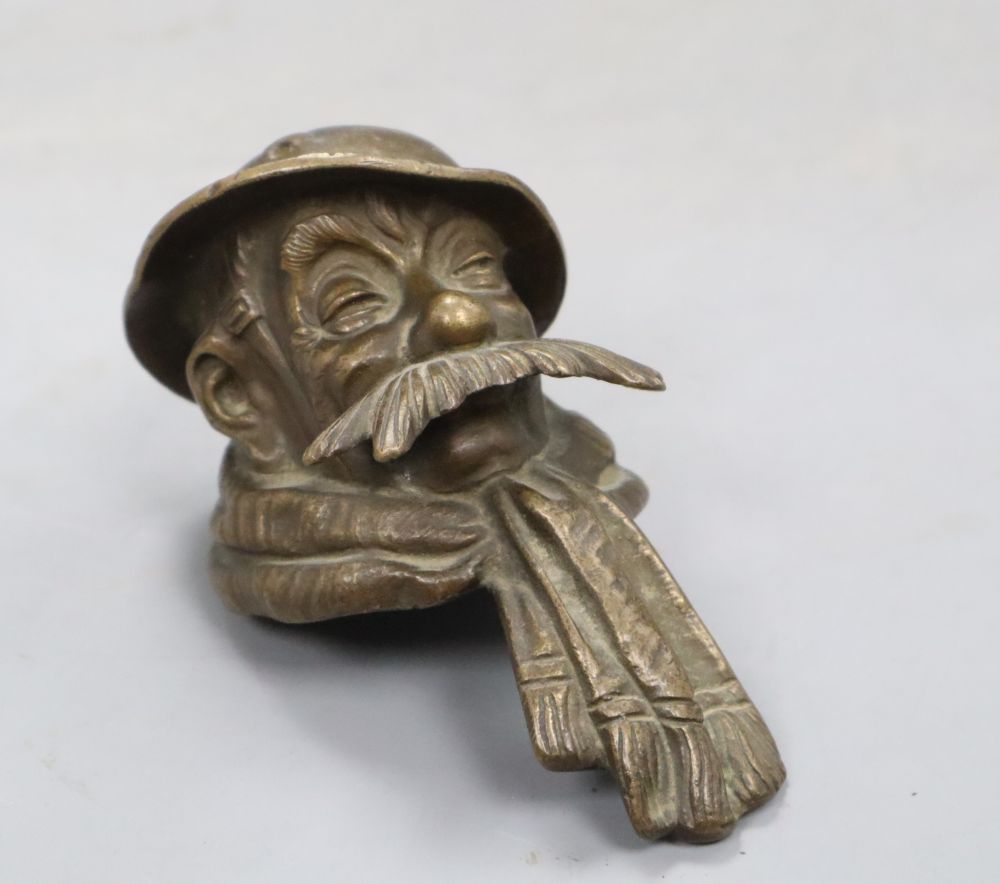 A WWI bronze model of 'Old Bill' as a car mascot