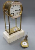 A French four glass mantel clock