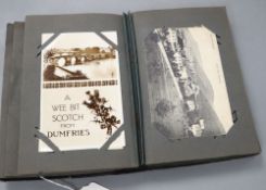 A postcard album including postcard of The Three Royal Princes