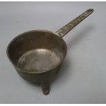 A T.P.B. Water bronze skillet, overall length 38cm