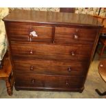 A Victorian mahogany chest, W.116cm, D.52cm, H.120cm