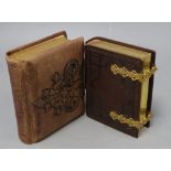 Two Victorian vacant photograph albums