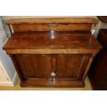 A William IV and later rosewood chiffonier, W.120cm, D.45cm, H.116cm