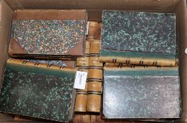 A collection of 19th century bindings in German and French, including works by Goethe (17 vols),