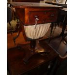 An early Victorian mahogany work table, W.53cm, D.38cm, H.72cm