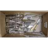 A silver-plated Kings pattern canteen for six