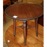 A George IV mahogany adjustable stool, with later circular dished top, 50cm diameter, H.48cm