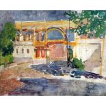 § Hendrik Jan Wolter (1873-1952)oil on board'Construction on the Via Dell' Impero, Rome' c.