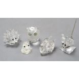 A collection of Swarovski animals