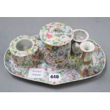 A Cantonese six piece part dressing table set