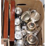A quantity of assorted plated ware