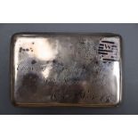 A late Victorian novelty silver and enamel cigarette case/vesta case, modelled as a posted letter,