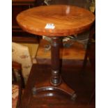 A Victorian circular mahogany occasional table, 45cm diameter, H.72cm
