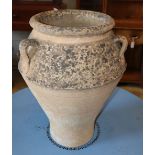 A Greek terracotta garden urn, bears impress mark VARIAKI, H.55cm