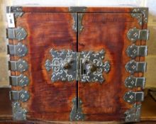 An early 18th century Korean table cabinet, width 70cm, depth 49cm, height 62cm