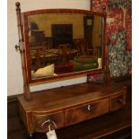 A Georgian mahogany toilet mirror, 52cm