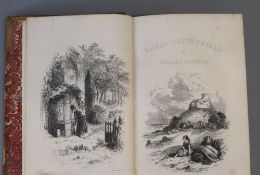 Dickens, Charles - David Copperfield, 8vo, half calf, 38 plates by H.K. Browne, Chapman and Hall,