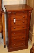 A Victorian mahogany Wellington chest, width 51cm, depth 35cm, height 103cm