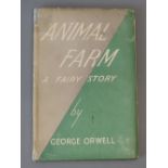 Orwell, George - Animal Farm, 1st edition, in 2nd edition dj, owners writings in blue ink to front