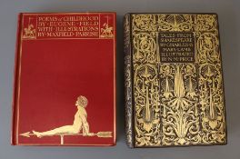 Field, Eugene - Poems of Childhood, coloured title and 8 other plates by Maxfield Parish, gilt