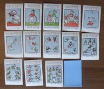 THE WHITE CAT card game by John Jaques & Son, c1880. 52 cards complete. Plain box not original. P/