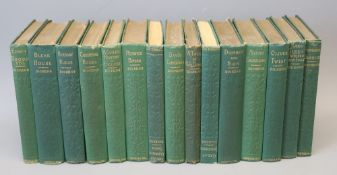 Dickens, Charles - The Works, 20 vols, 8vo, green cloth gilt, Chapman and Hall, London c.1930, and