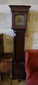 Jonathan Nottle, Oakhampton. An oak cased thirty hour longcase clock, width 52cm, depth 27cm, height