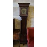 Jonathan Nottle, Oakhampton. An oak cased thirty hour longcase clock, width 52cm, depth 27cm, height