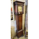 A 30 hour grandfather clock (in 3 parts), width 47cm, depth 27cm, height 200cm