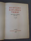 Kipling, Rudyard - Verse, 3 vols, 8vo, half pigskin calf, the "Inclusive Edition", Hodder and