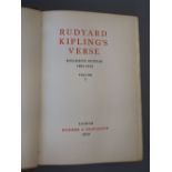 Kipling, Rudyard - Verse, 3 vols, 8vo, half pigskin calf, the "Inclusive Edition", Hodder and