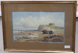 Thomas Bush Hardy, watercolour, Near Eastbourne, signed and dated 1878, 28 x 48cm