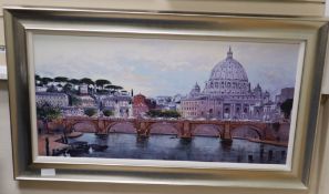 Henderson Cisz, limited edition print, "St Peter's, Rome", 45 x 90cm