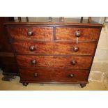 A mid-Victorian mahogany chest of four drawers, width 110cm, depth 53cm, height 106cm